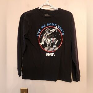 Eighty eight nasa black long sleeve t shirt size youth xl